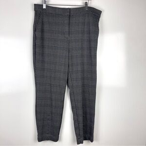 Banana Republic Grey Glen Plaid Slim Ankle Pants Size 16 Office Plus Size